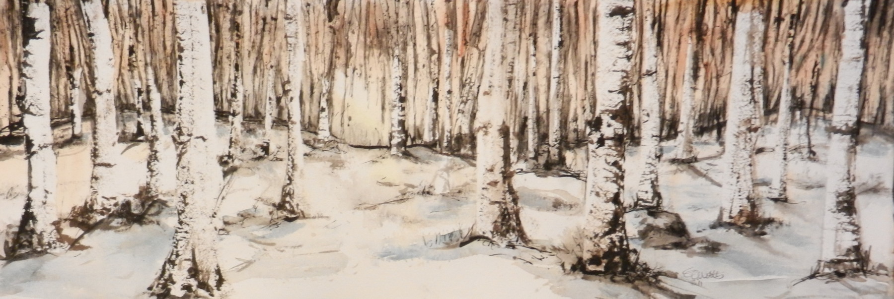 1800x603 Elaine Watts - Birch Tree Painting