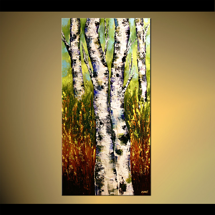 750x750 Painting - Birch Tree Painting