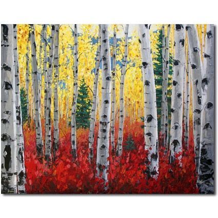 425x425 Aspen Candy - Birch Tree Painting