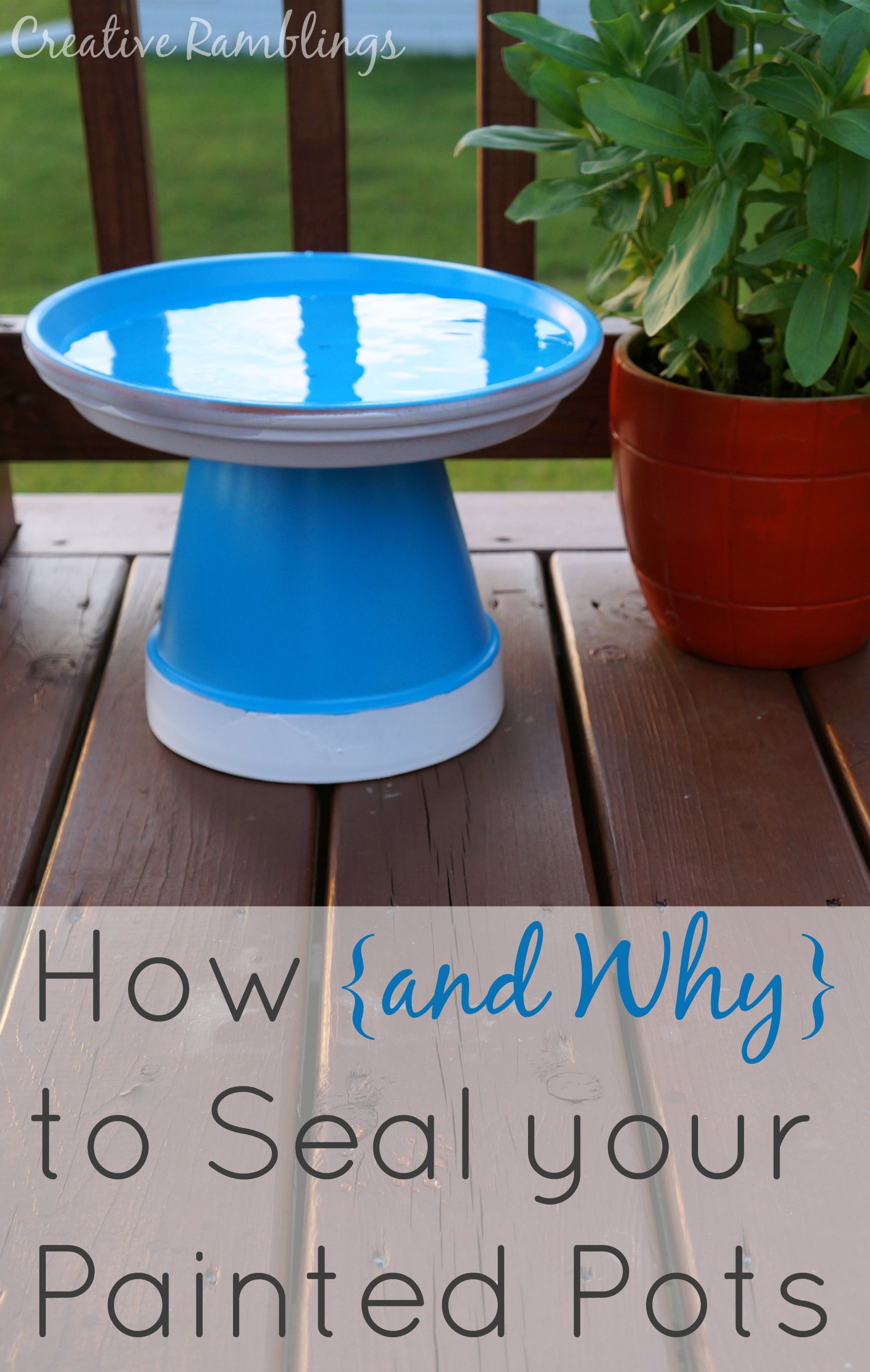 1725x2720 How (And Why) To Seal Painted Pots - Bird Bath Painting