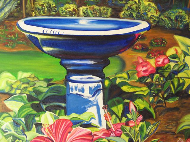 640x480 Painting (Part 3) Art By Marie Scott - Bird Bath Painting