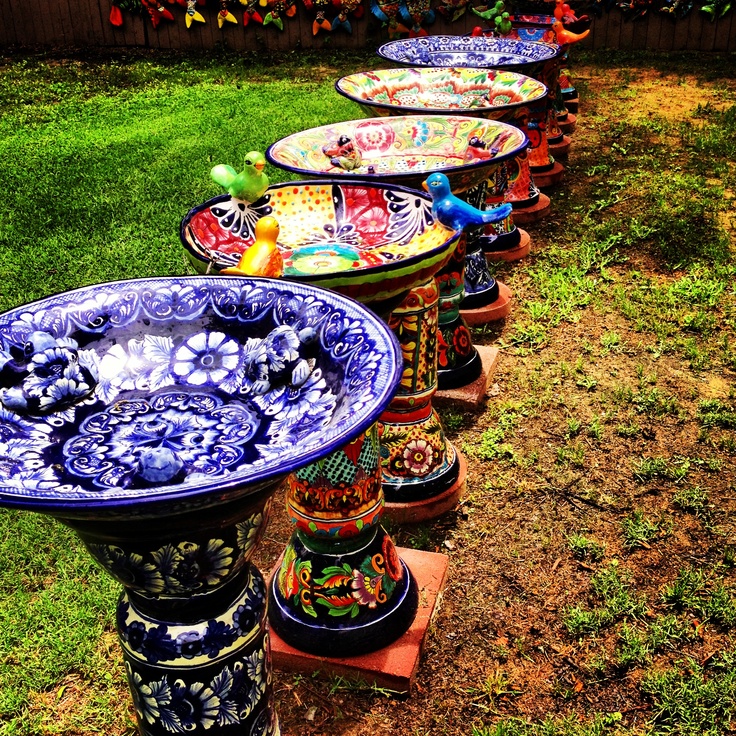 736x736 Painted Bird Baths Cement - Bird Bath Painting