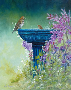 237x300 Bird Bath Paintings Fine Art America - Bird Bath Painting