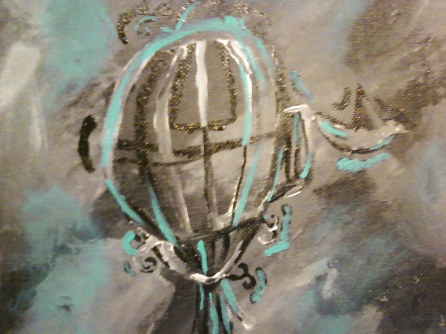 900x675 Bird Cage Painting Of Tat By Macy Mouse - Bird Cage Painting