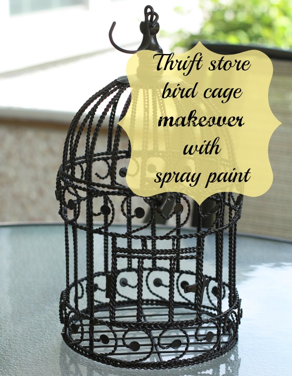 600x772 Bird Cage Makeover With Spray Paint - Bird In Cage Painting