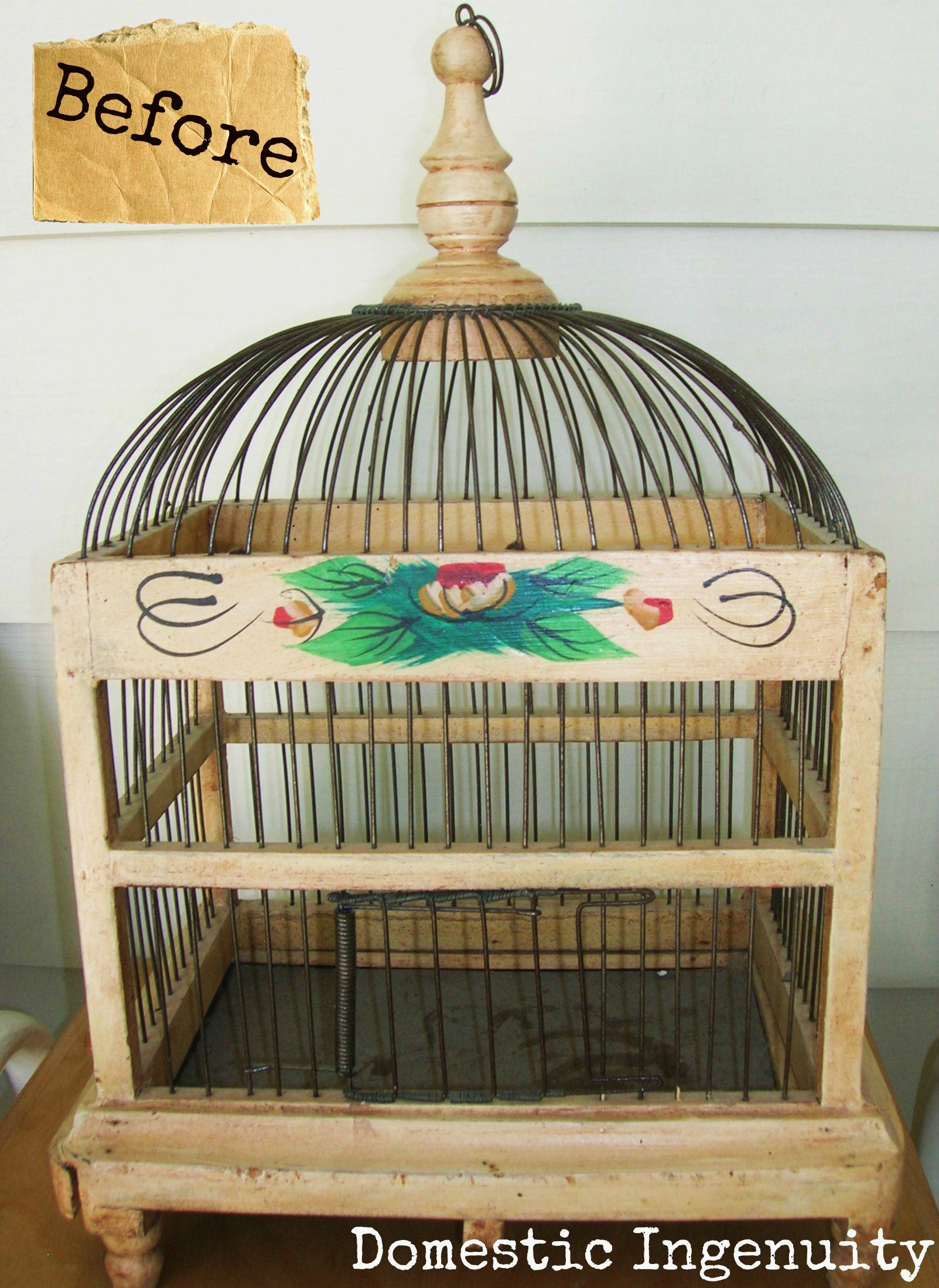 1603x2199 Diy Painted Bird Cage - Bird In Cage Painting