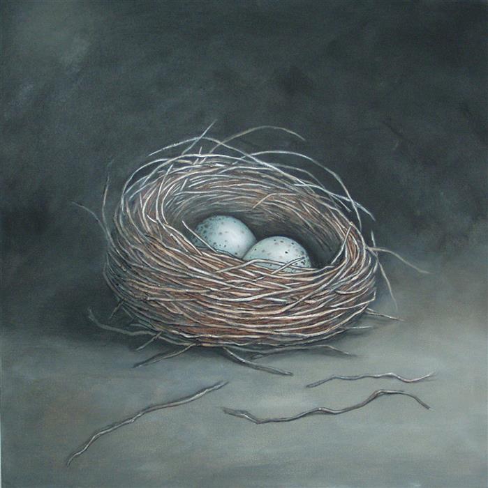 Bird Nest Painting At PaintingValley Com Explore Collection Of Bird   Bird Nest Painting 17 