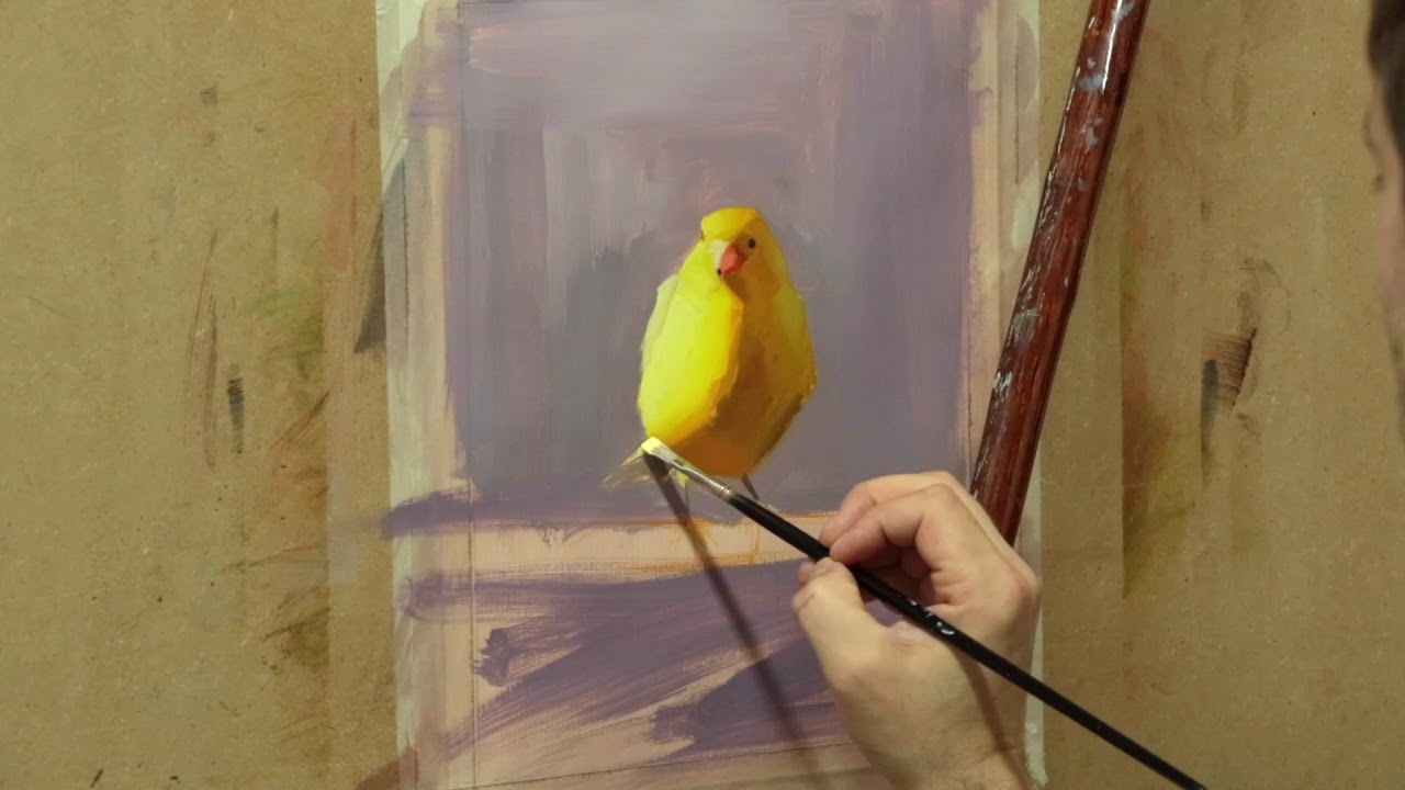 1280x720 Oil Painting Techniques - Bird Oil Painting