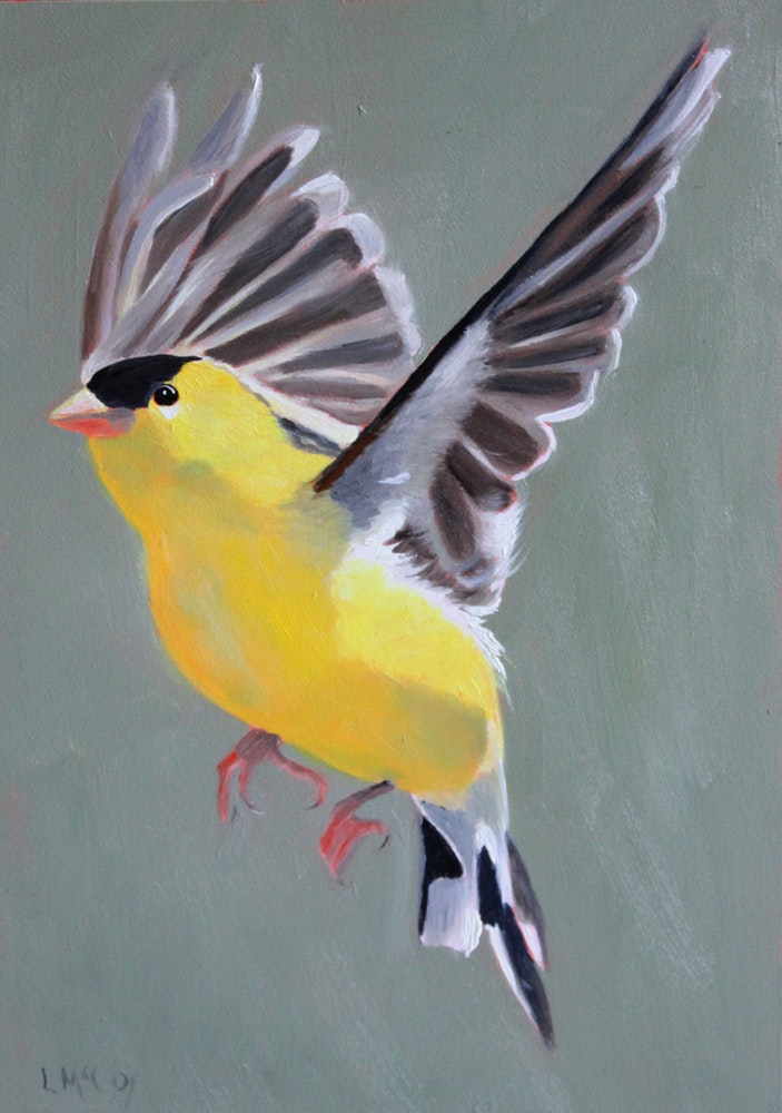 703x1000 Young - Bird Oil Painting