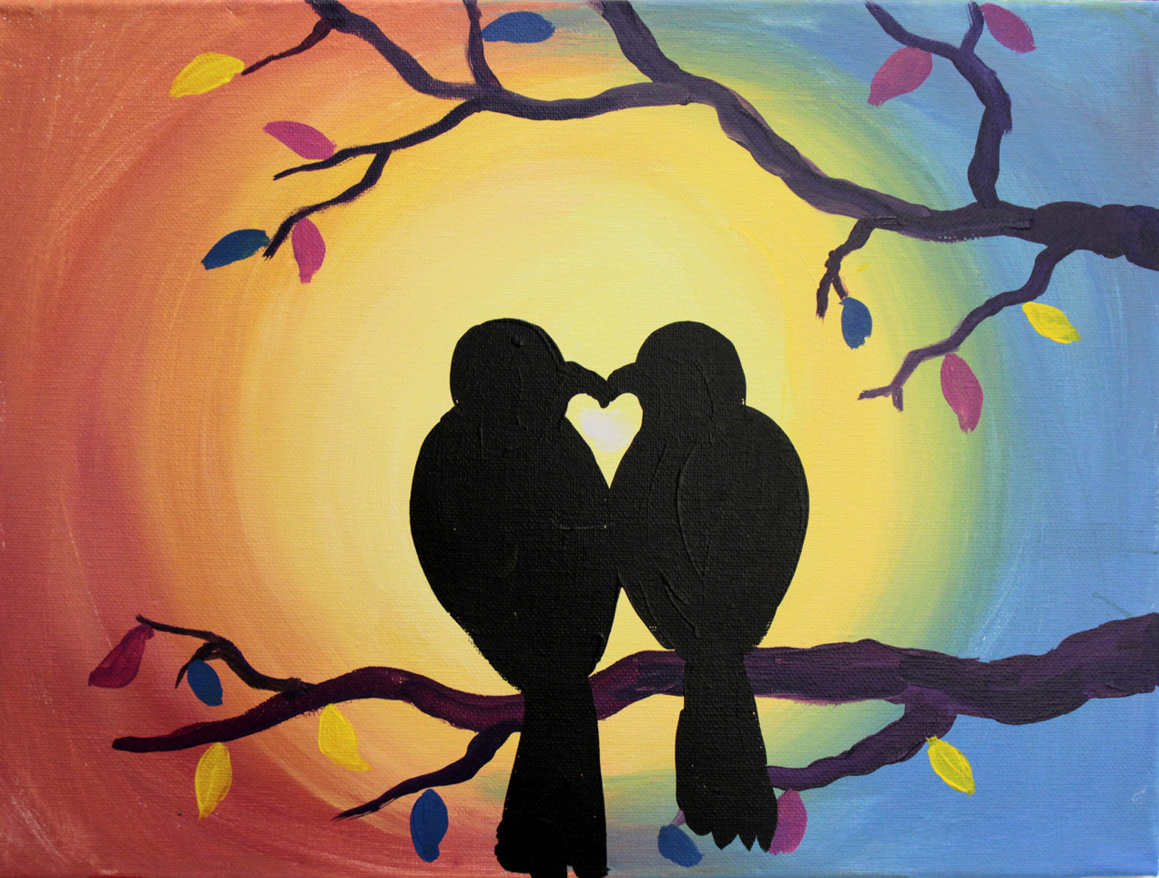 1273x964 Pictures Easy Bird Paintings, - Bird Painting For Kids