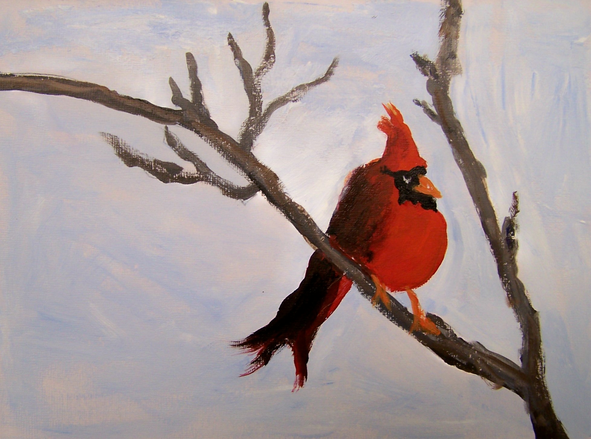 1956x1455 Red Bird A Place For Learning - Bird Painting For Kids