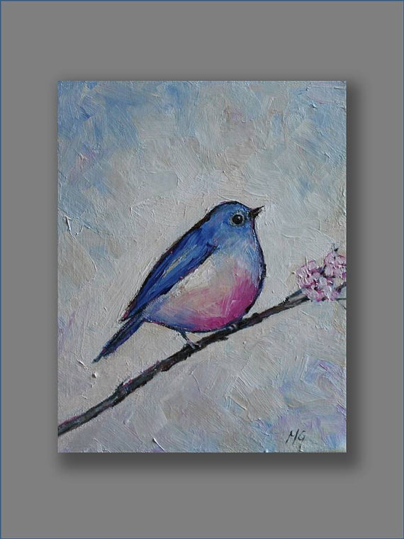 570x760 Bird Painting Acrylic Painting Kids Art Acrylic Artworks Original - Bird Painting For Kids