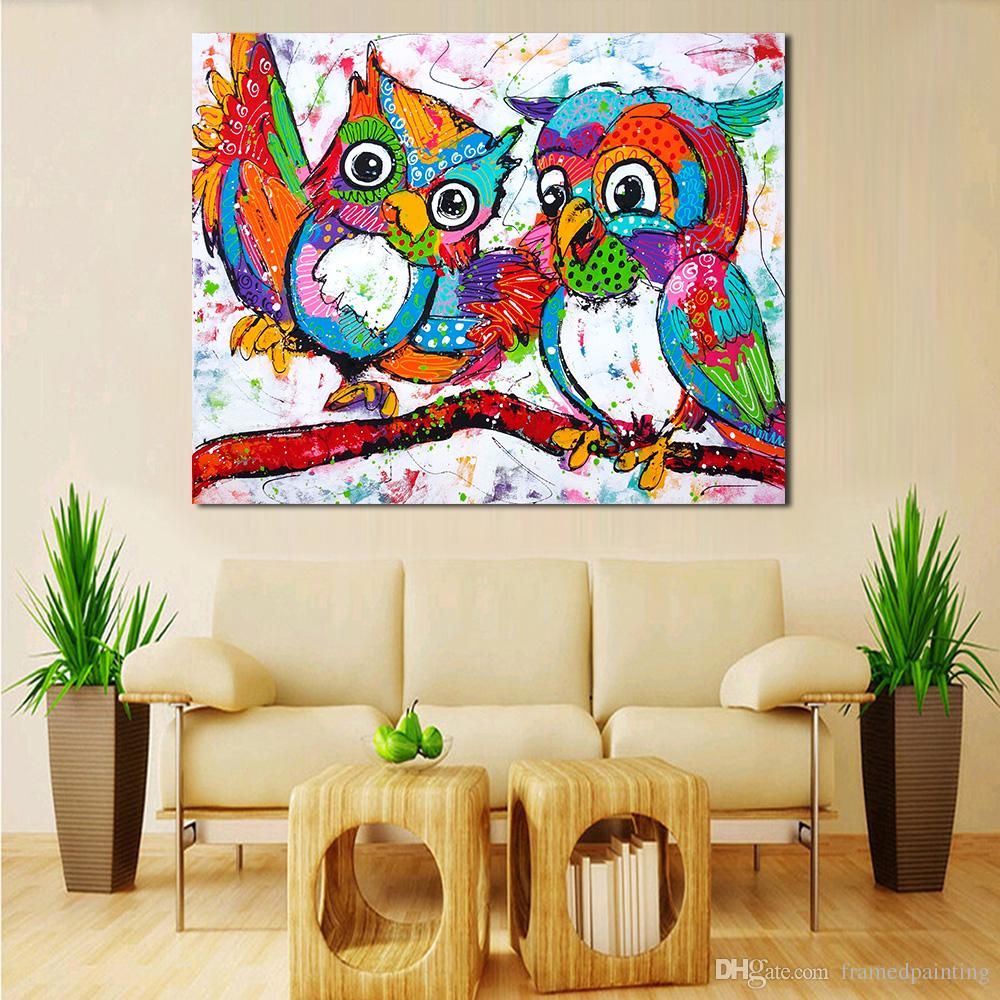1000x1000 2018 Animal Oil Painting Colored Bird Paintings On Canvas Modern - Bird Painting On Canvas