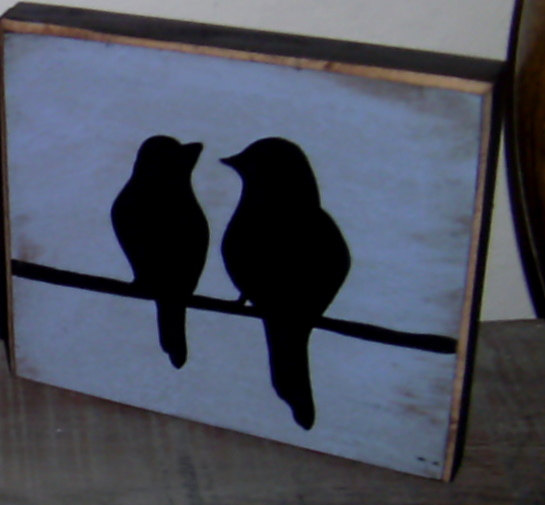 545x505 Love Bird Silhouettes Bird Silhouette Bird Painting Set - Bird Silhouette Painting