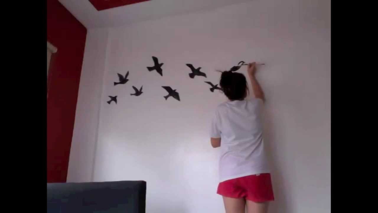 1280x720 Time Lapse Painting - Bird Silhouette Painting