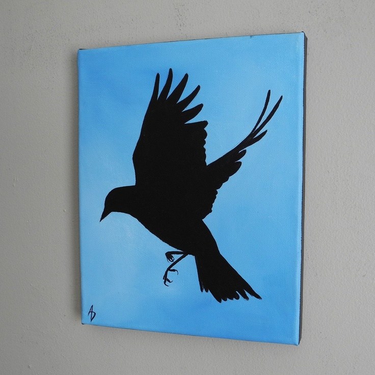 Bird Silhouette Painting at PaintingValley.com | Explore collection of