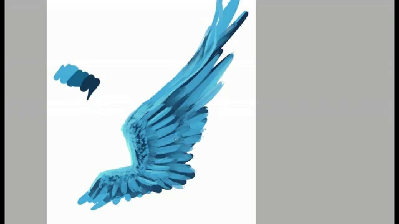 1280x720 Wing Speedpaint Tutorial - Bird Wing Painting