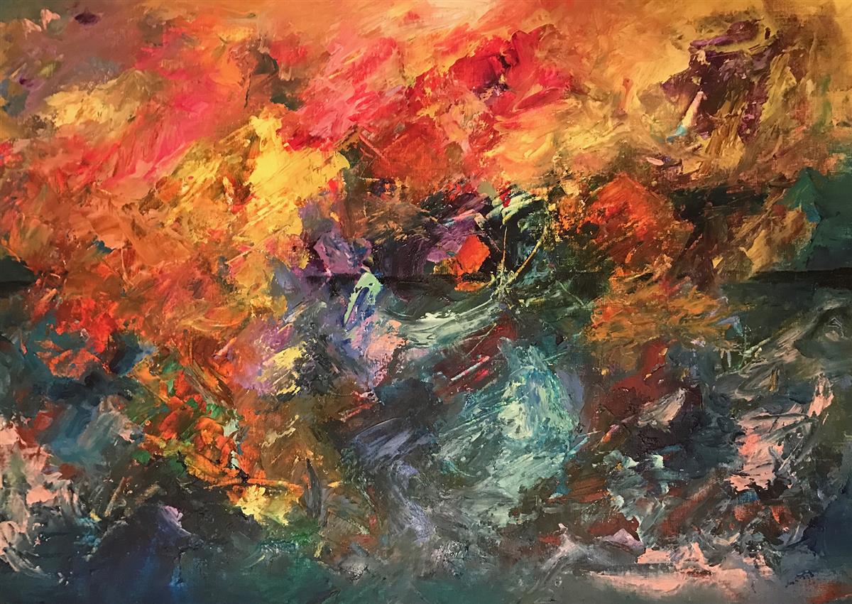 1200x850 Buy Original Painting The Golden Phoenix, Dragon And The Birdman - Birdman Painting