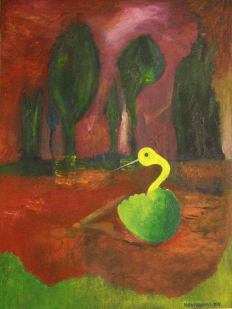 770x1027 Saatchi Art Birdman Painting By Javier Montanari - Birdman Painting