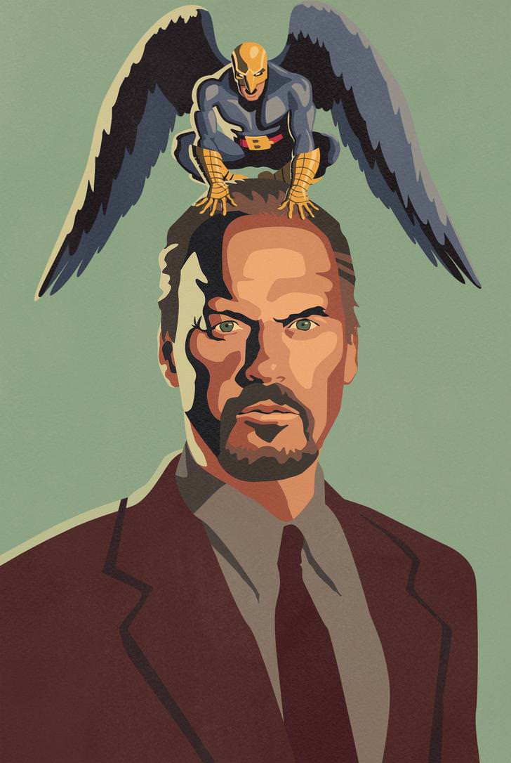 728x1086 Textless Movie Film Poster Birdman Classic Canvas Paintings - Birdman Painting
