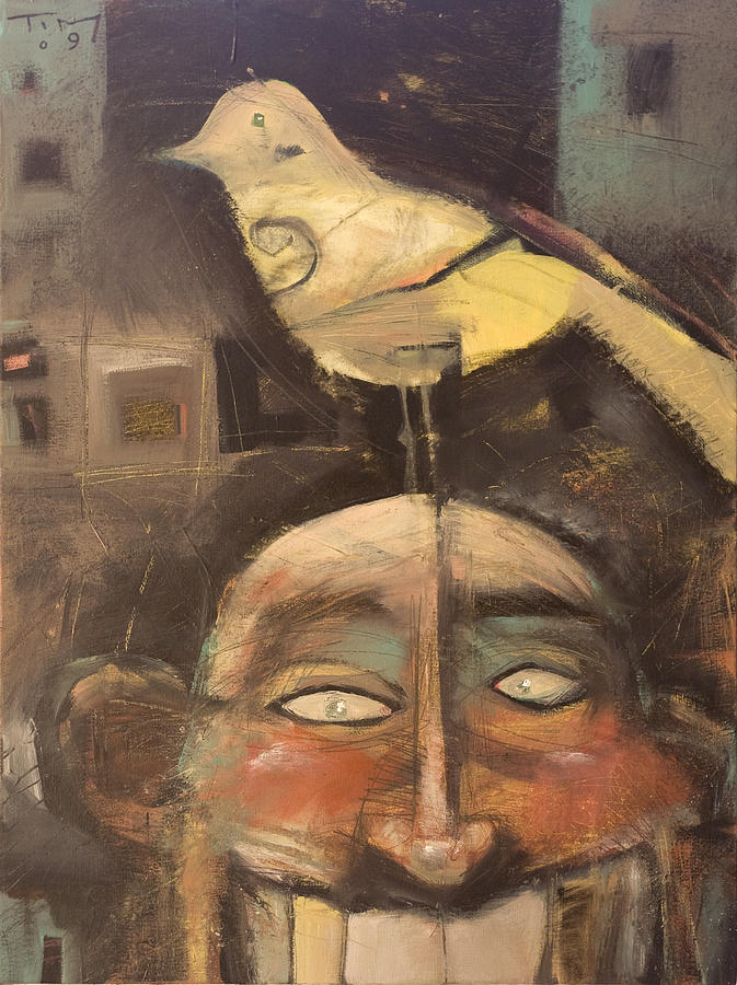 673x900 The Birdman Of Alcatraz Painting By Tim Nyberg - Birdman Painting