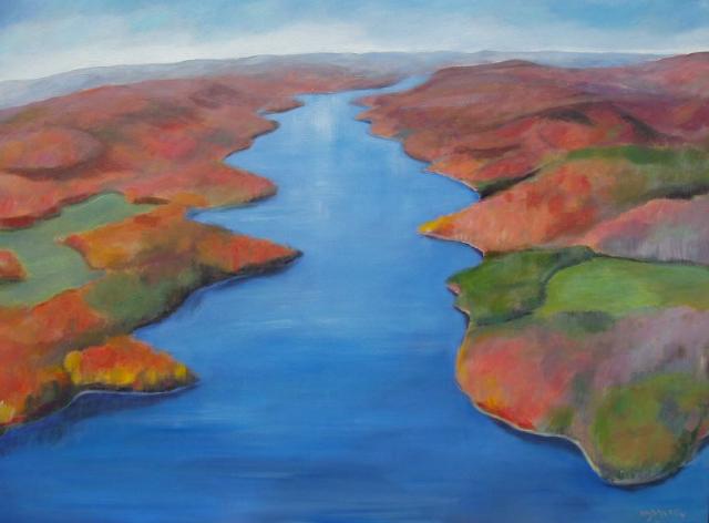 640x472 Quebec Landscapes Gatineau River 1 Bird's Eye View - Birds Eye Painting