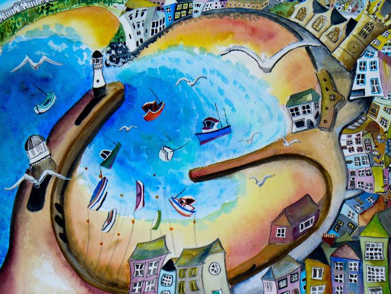 770x578 Saatchi Art View From The Tate - Birds Eye Painting