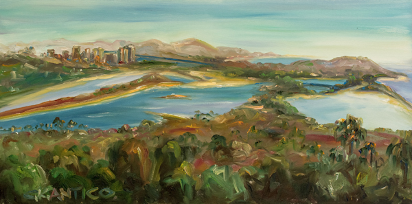 600x297 Landscape Oil Paintings By Artist Concetta Antico - Birds Eye View Painting