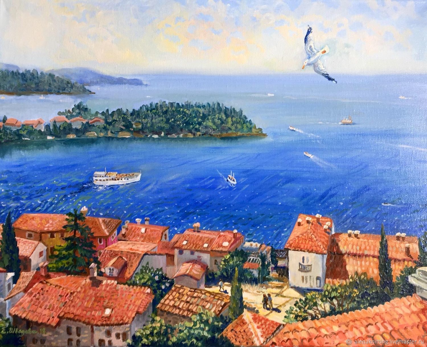 1500x1218 Oil Painting Bird's Eye Shop Online On Livemaster - Birds Eye View Painting