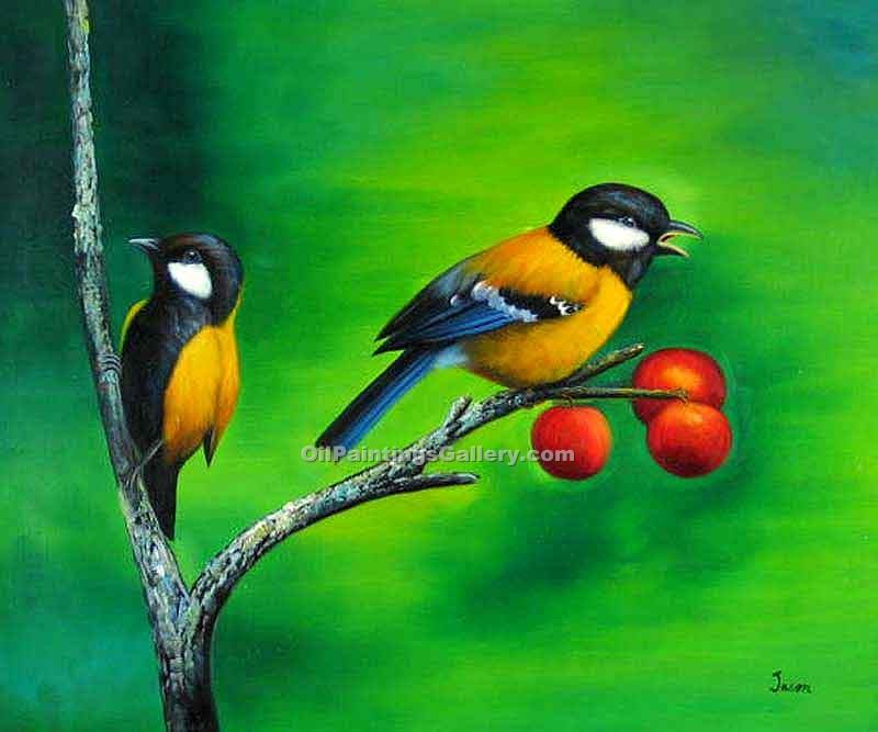 800x667 Birds On A Cherry Tree (Painting Id An 0958 Ka) - Birds For Painting