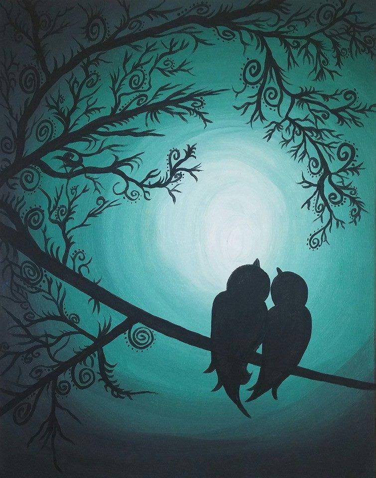 755x960 Love Birds Painting Kit - Birds For Painting