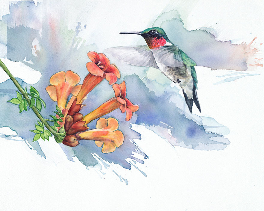880x702 When I'M Not Working As A Biologist, I Paint Watercolor Birds - Birds For Painting