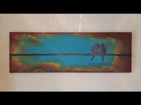 480x360 Birds On A Wire - Birds On A Wire Painting