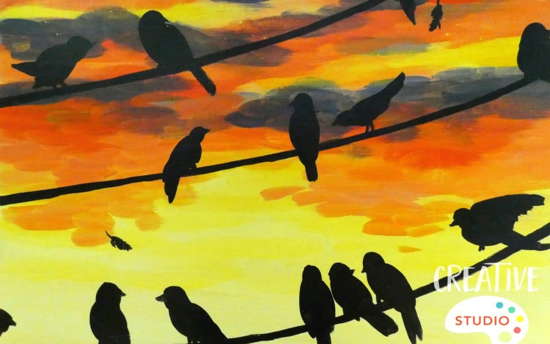 1080x675 Coffee Amp Canvas Birds On A Wire - Birds On A Wire Painting