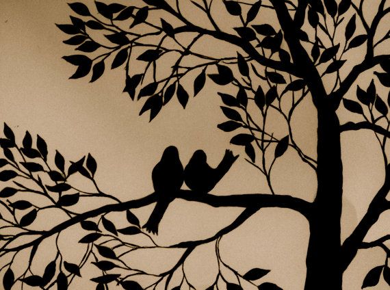 570x424 Painting - Birds On Tree Painting