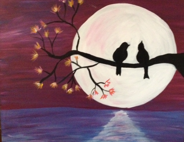 Birds On Tree Painting at PaintingValley.com | Explore collection of ...