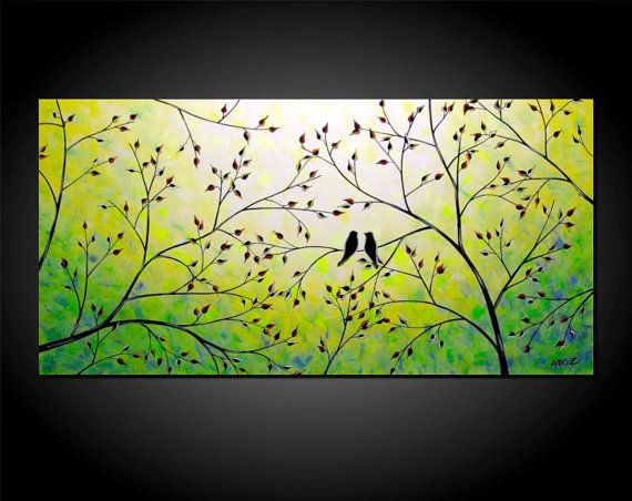 Birds On Tree Painting at PaintingValley.com | Explore collection of ...