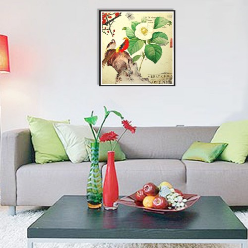 500x500 Two Birds Wall Painting Buy Birds Wall Painting Online - Birds Wall Painting