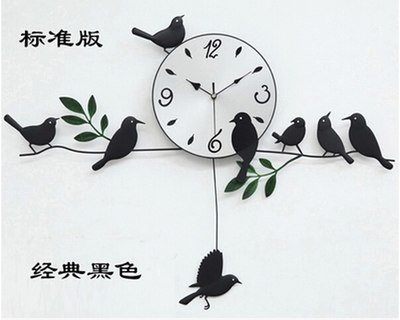 400x320 Bird Wall Clock 2016 Wall Clock Home Decoration Decor Single - Birds Wall Painting