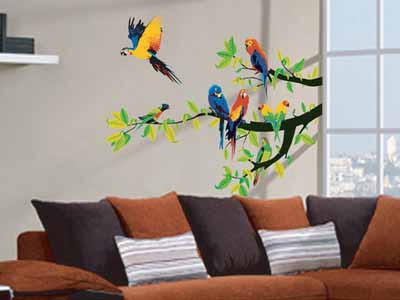 400x300 Bird Image For Wall Decoration, Modern Wallpaper, Stickers - Birds Wall Painting
