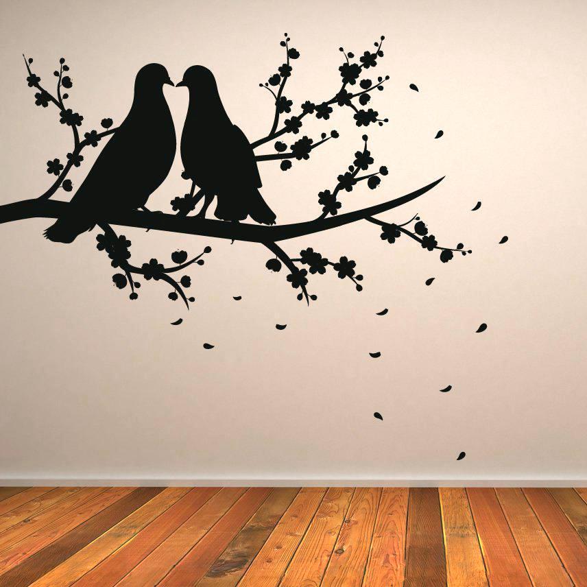 856x856 Birds In Flight Wall Art Featured Tree Painting Internetballers.co - Birds Wall Painting