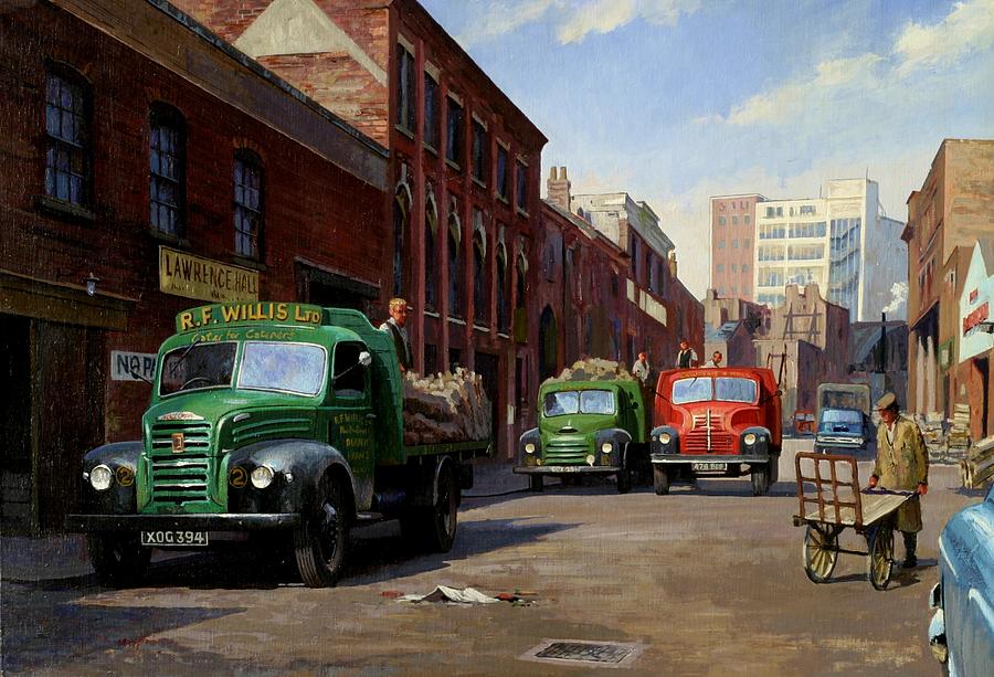 900x613 Birmingham Fruit And Veg Market. Painting By Mike Jeffries - Birmingham Painting