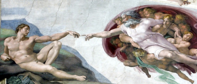 800x340 The Creation Of Adam Amp Humanism Erickdanez - Birth Of Adam Painting