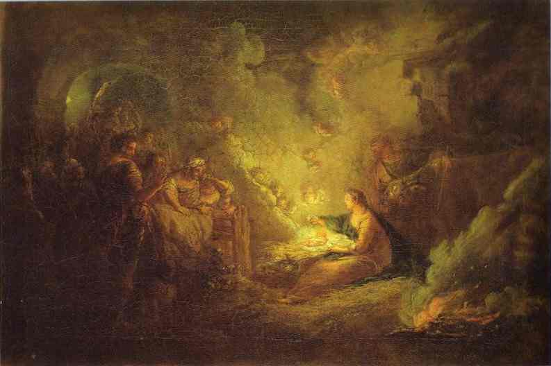 793x528 Birth Of Christ 1745 Painting Antoine Pesne Oil Paintings - Birth Of Christ Painting