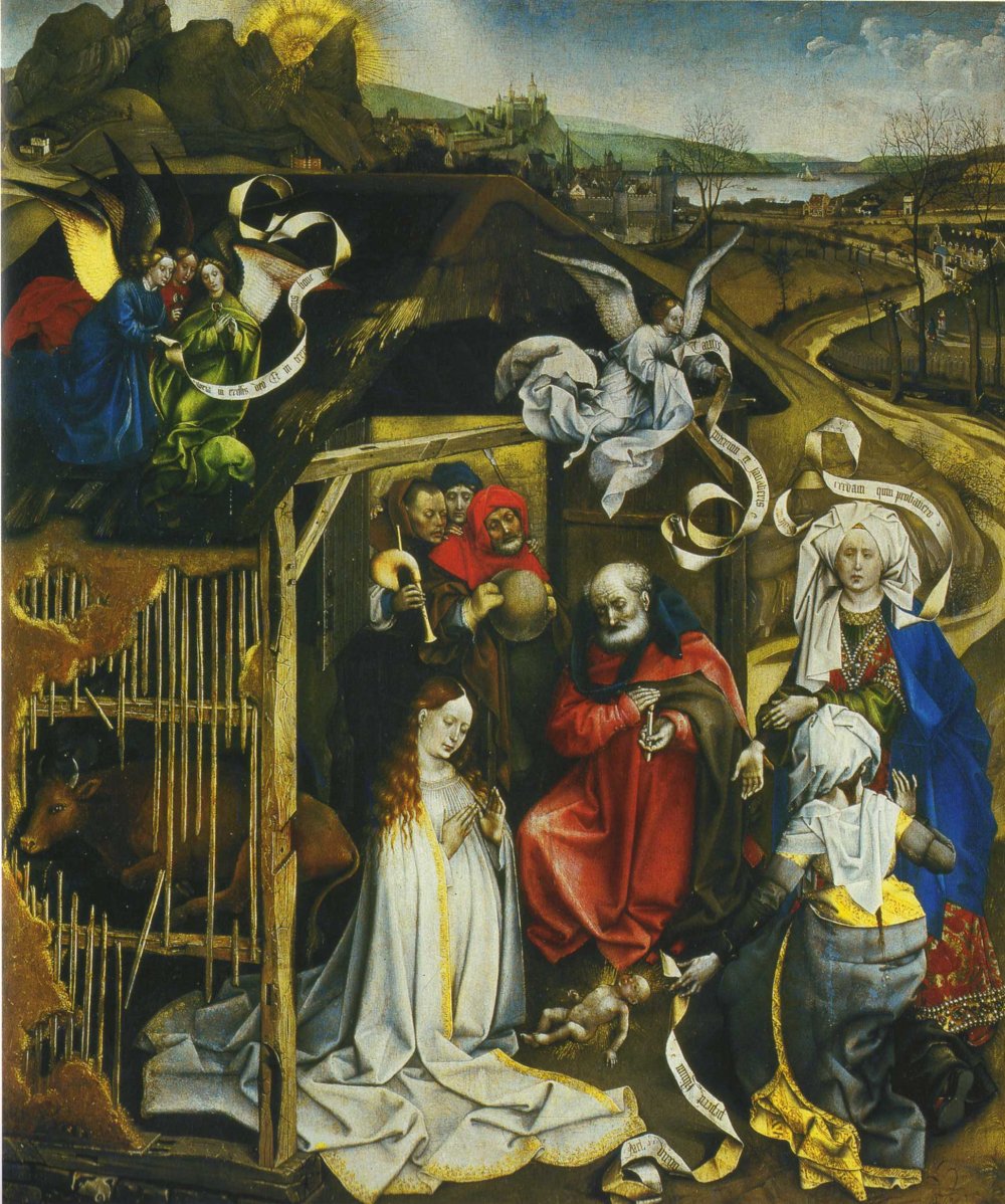 1000x1198 Robert Campin Birth Of Christ - Birth Of Jesus Painting