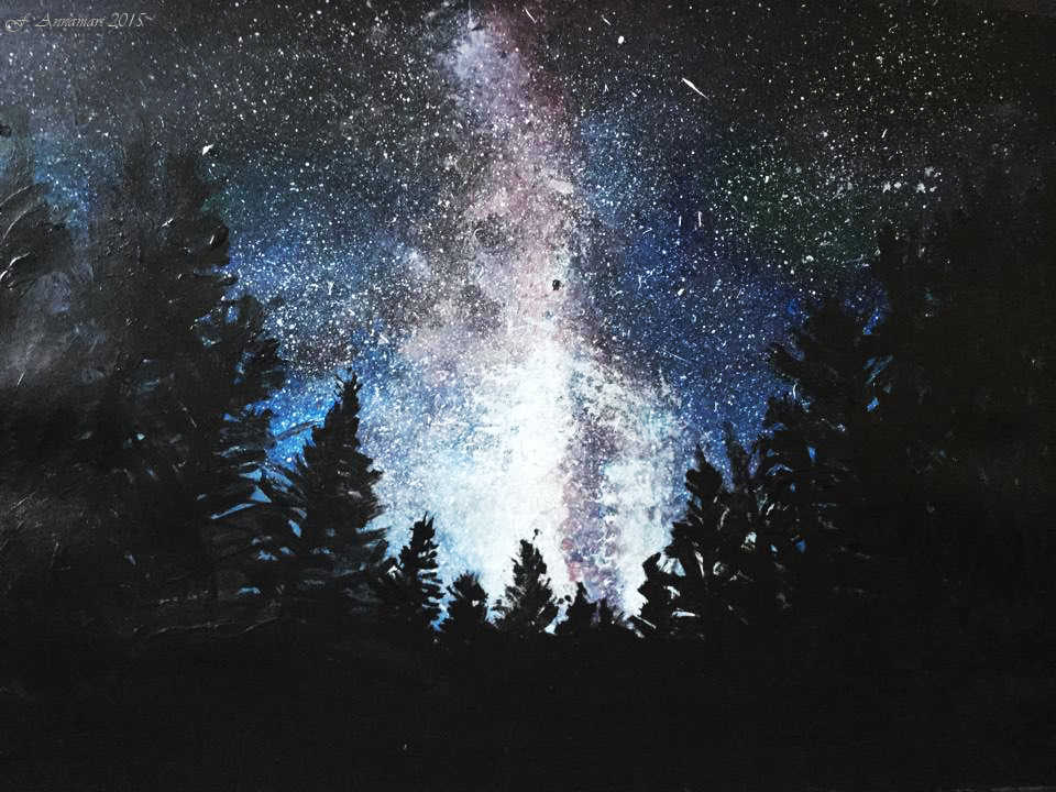 960x720 Universe Acrylic Painting By Annatase - Birth Of The Universe Painting