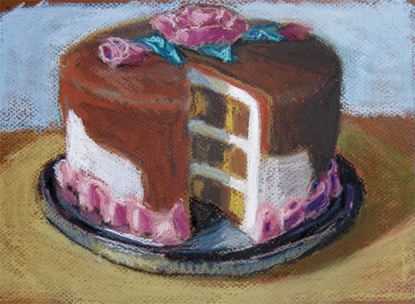 600x440 Robin Rosenthal Art Birthday Cake - Birthday Cake Painting