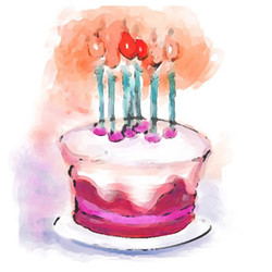 250x250 Birthday Cake Paintings - Birthday Cake Painting