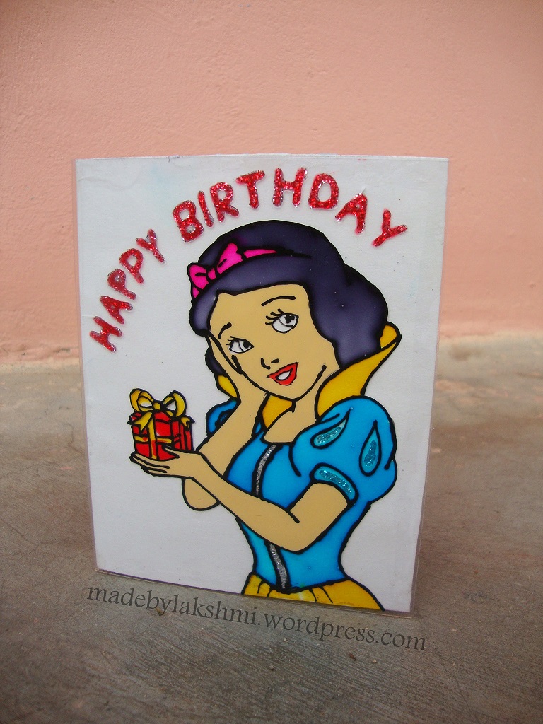 768x1024 Handmade Greeting Cards M@de By Lakshmi - Birthday Card Painting