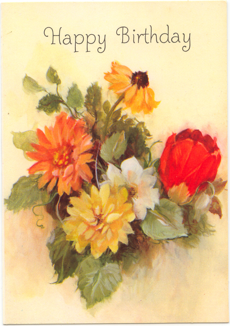 774x1095 Classic Style Birthday Greeting Card Template Idea With Lovely - Birthday Card Painting